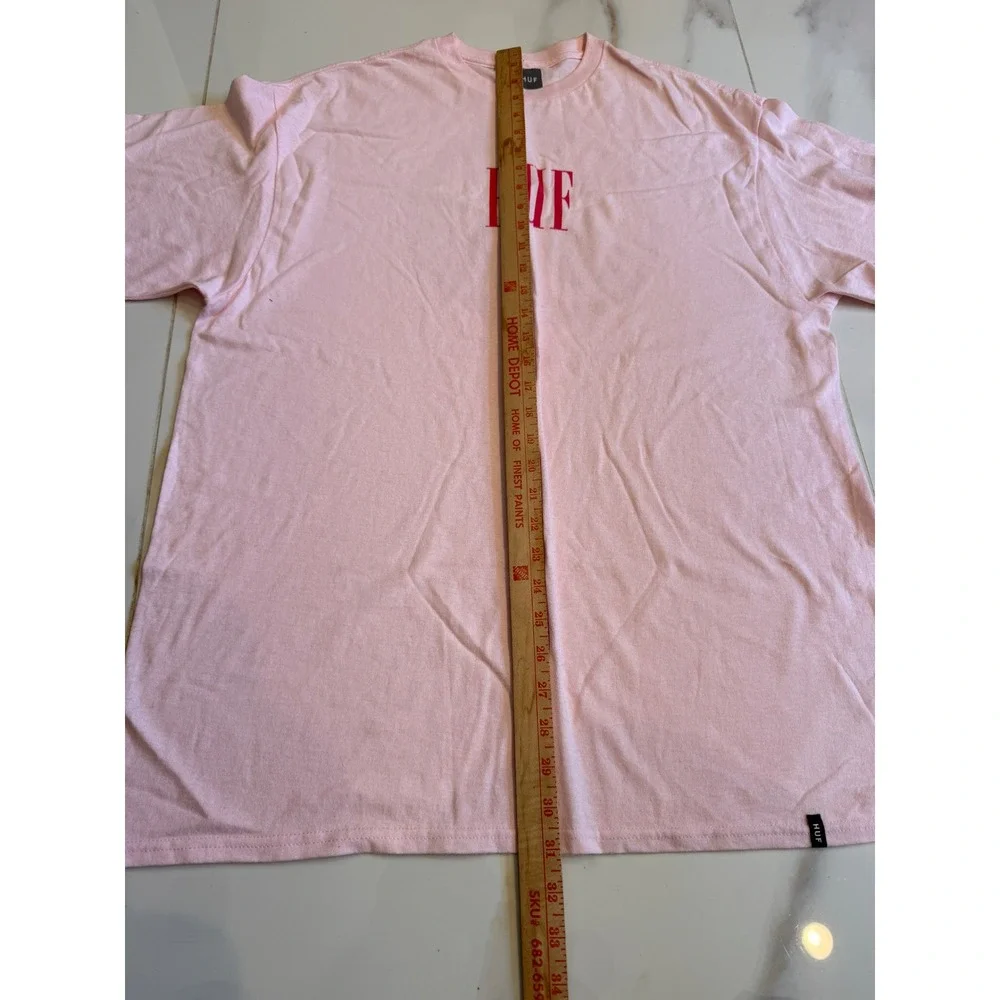 HUF Mens Pink Yin Yang Rose Graphic T-Shirt Short Sleeve Crew Neck XL - Picture 2 of 4